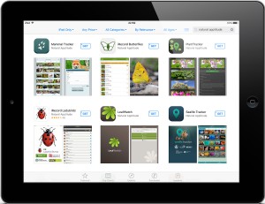 iPad showing iRecord apps in app store