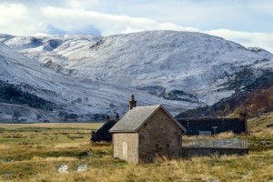 Carn Leitir Coire Challich with a covering of snow, in Strathdearn Findhorn Valley