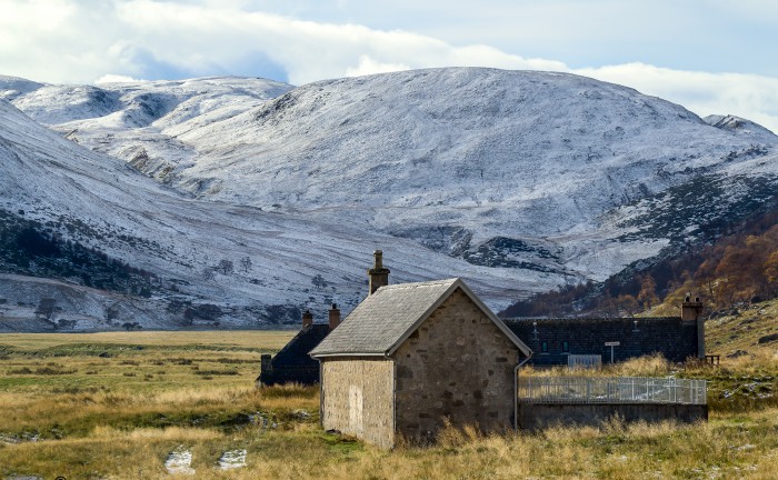 Carn Leitir Coire Challich with a covering of snow, in Strathdearn Findhorn Valley